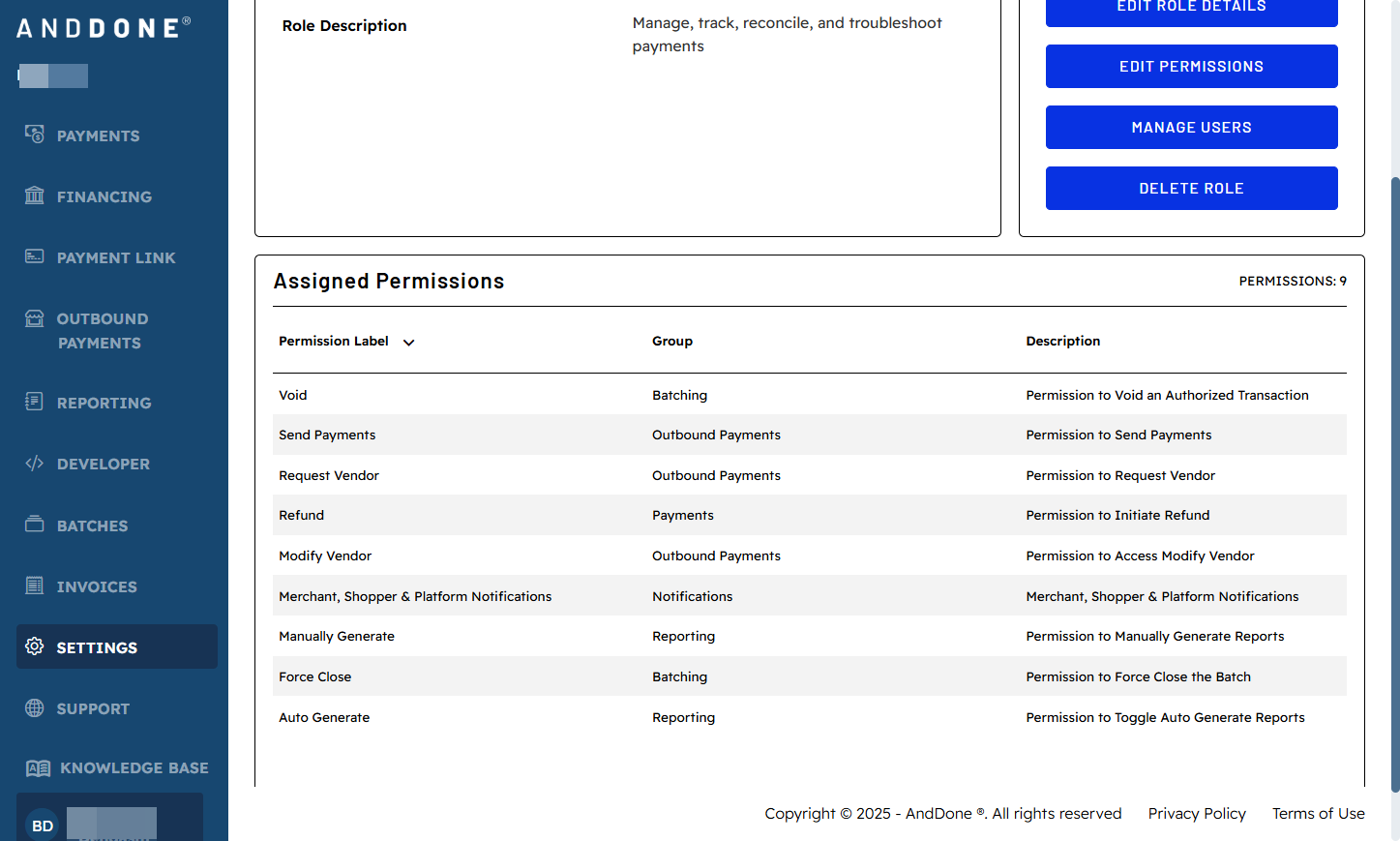 Review Assigned Permissions…