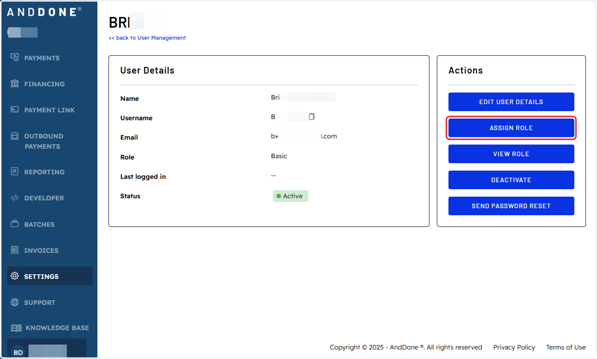 Click on ASSIGN ROLE