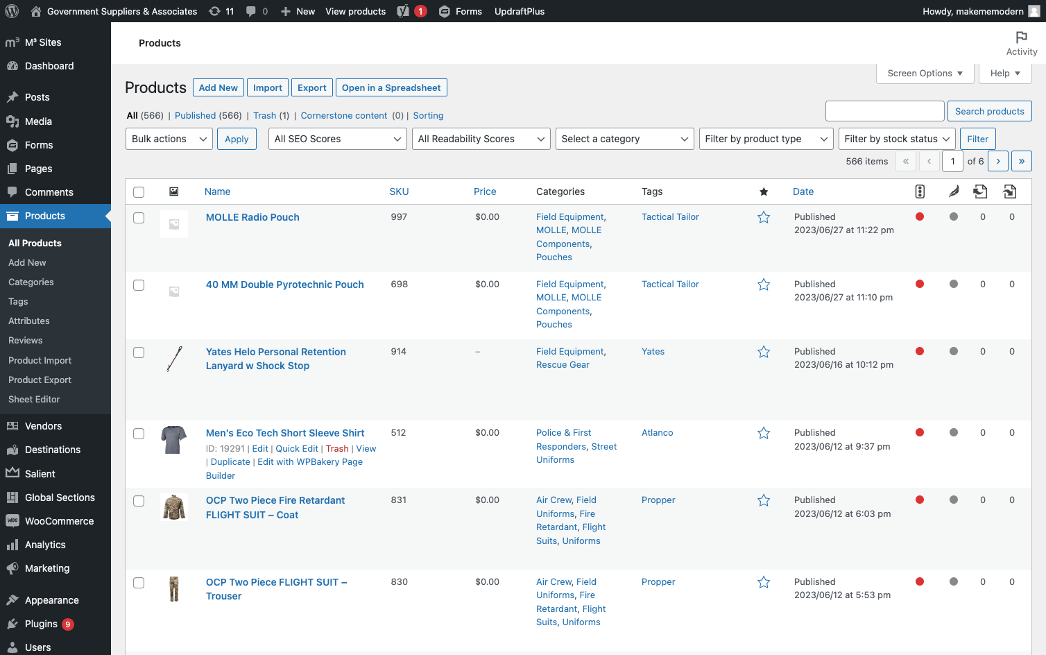 Find the product you are looking for and click on the blue title. You can use the search field in the upper right corner of the screen and search via GSA # or product title.