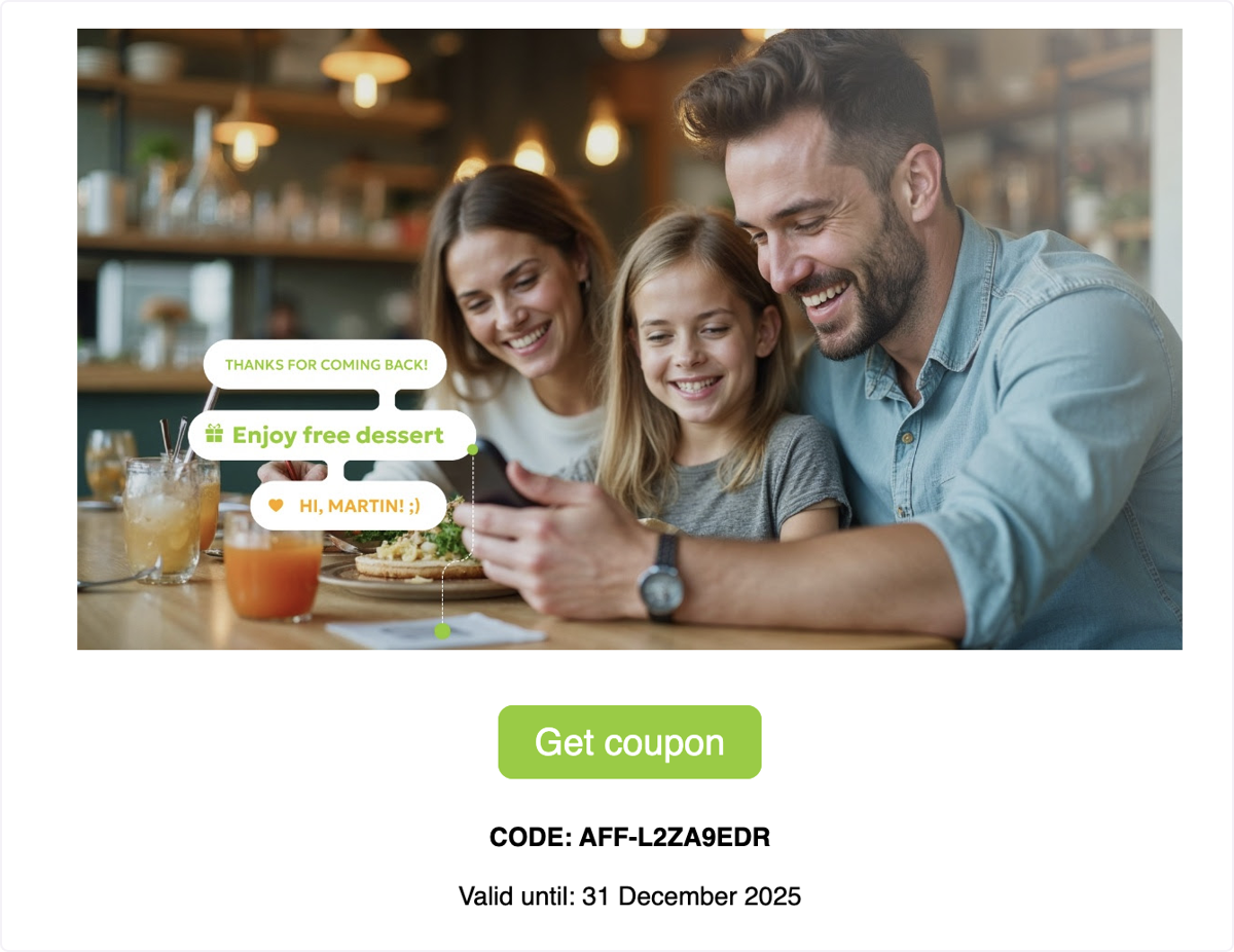 Coupon Preview in Customer's Inbox