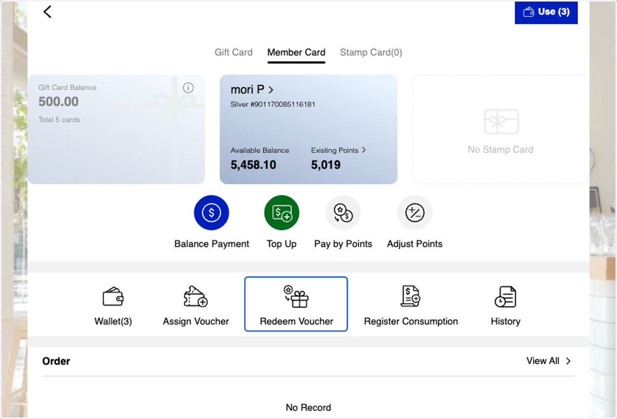 Click on Redeem Voucher