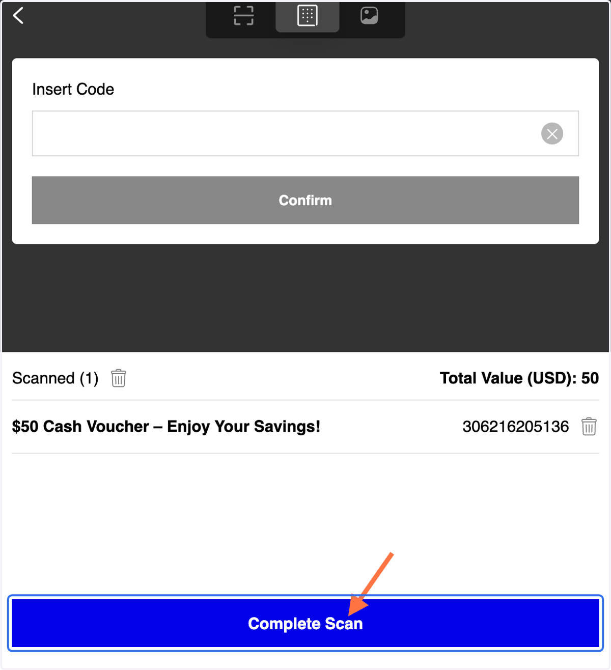 Click on Complete Scan