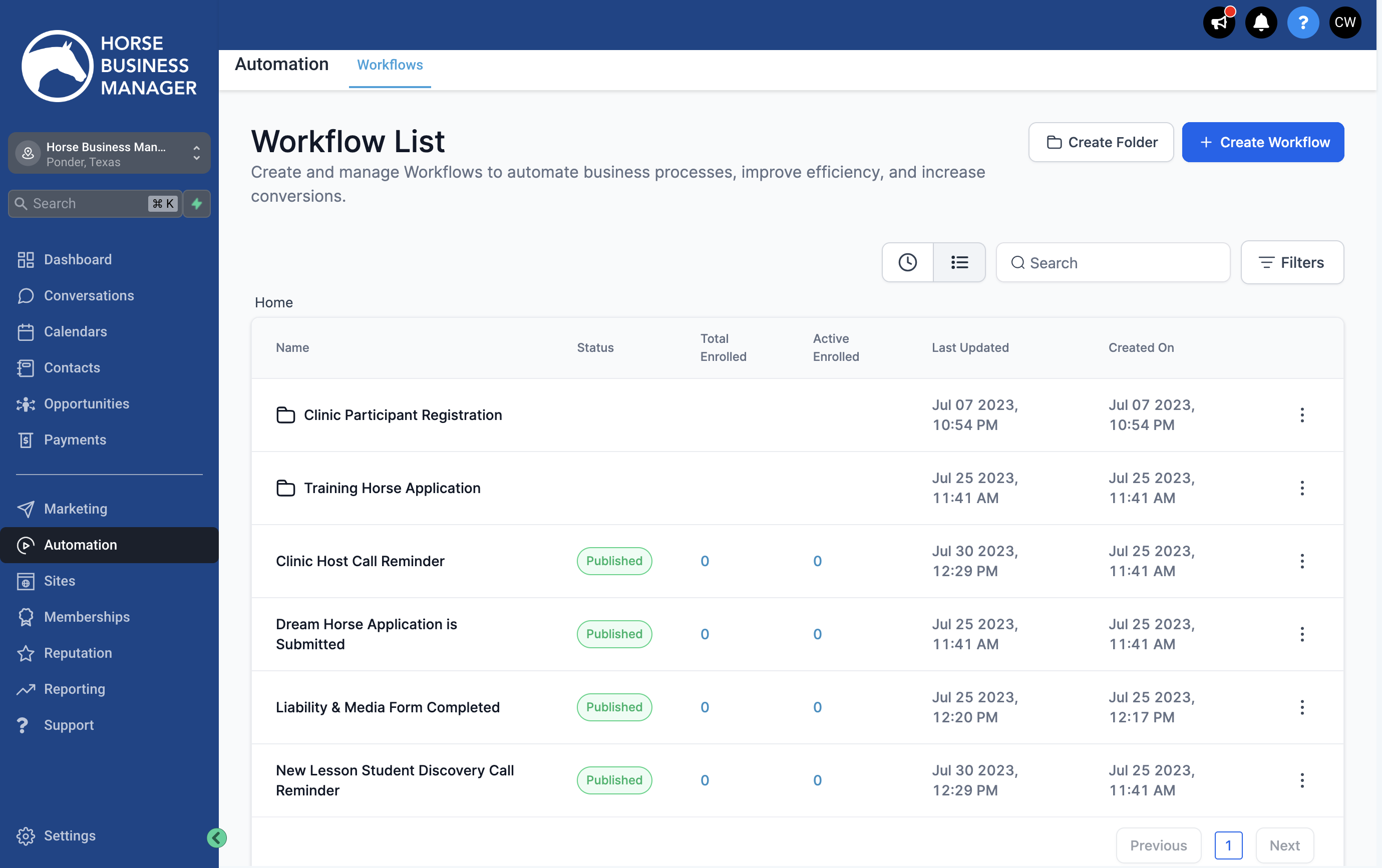 Click on Create Workflow