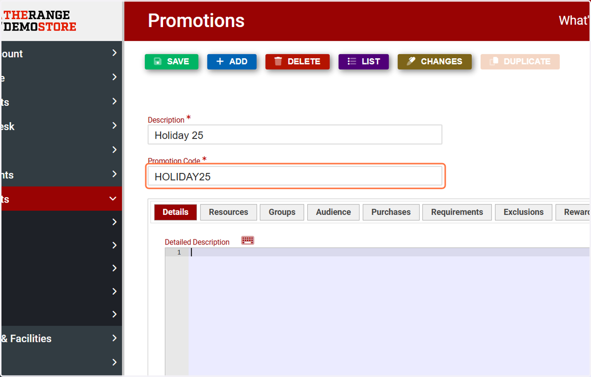 Type in your promotional code