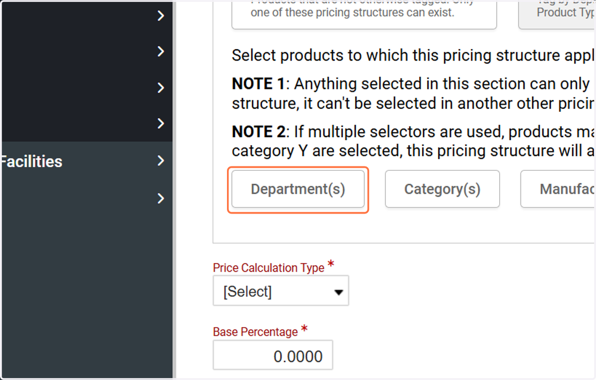 Click on your desired field