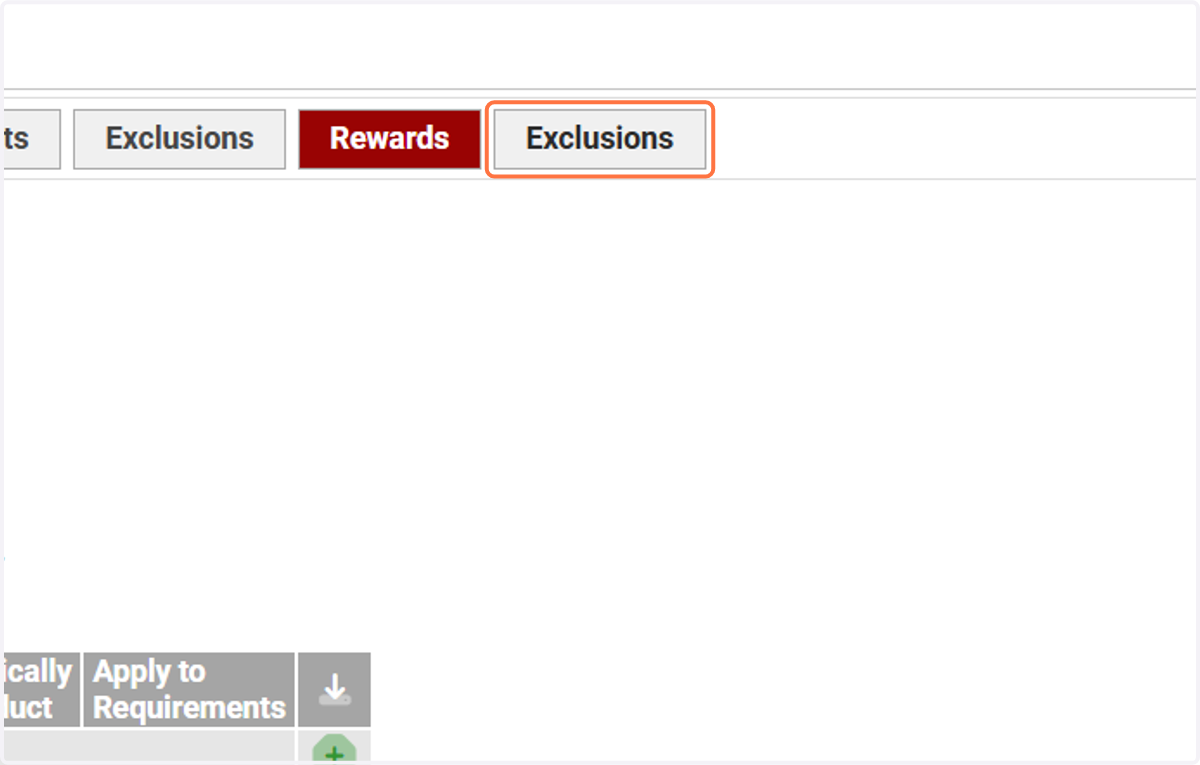 Exclusions - Rewards