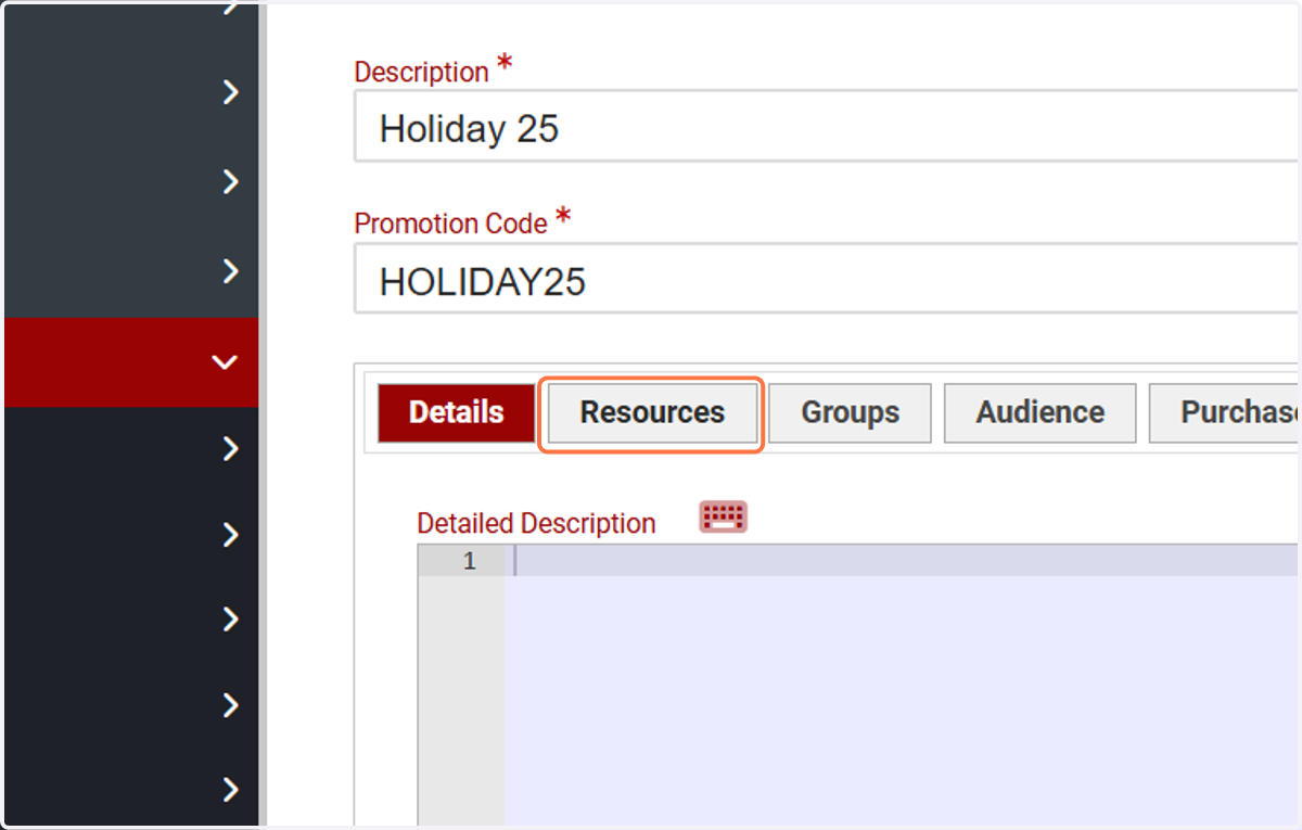 Click on Resources