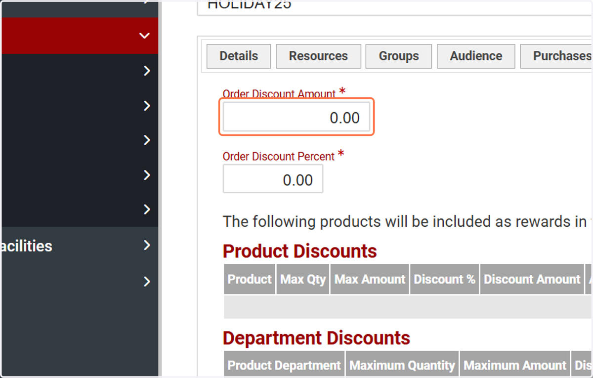 Order Discount Amount
