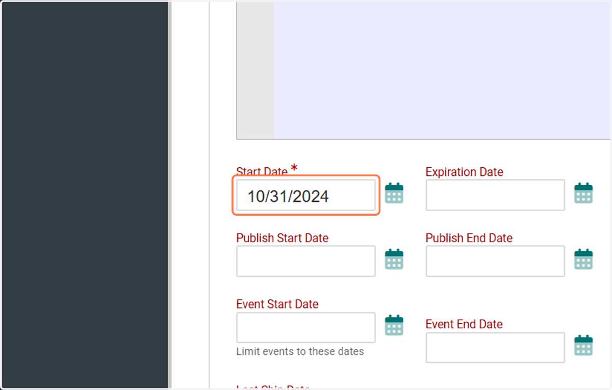 Start Date