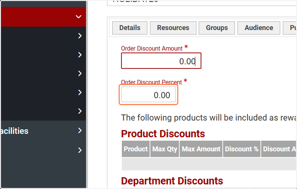 Order Discount Percent
