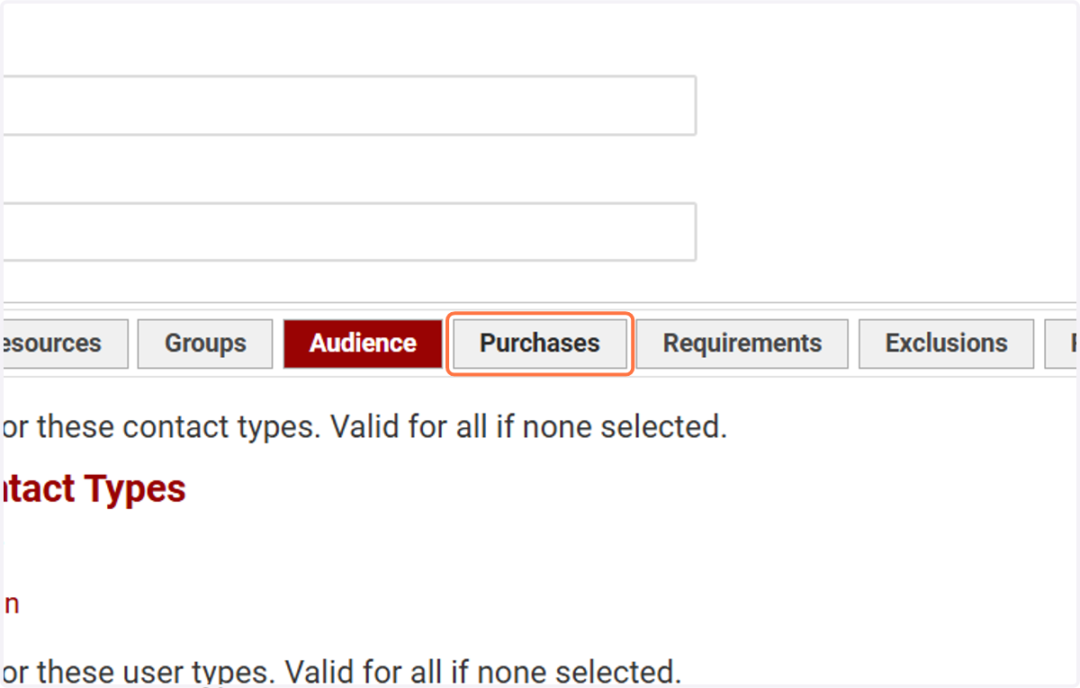 Click on Purchases