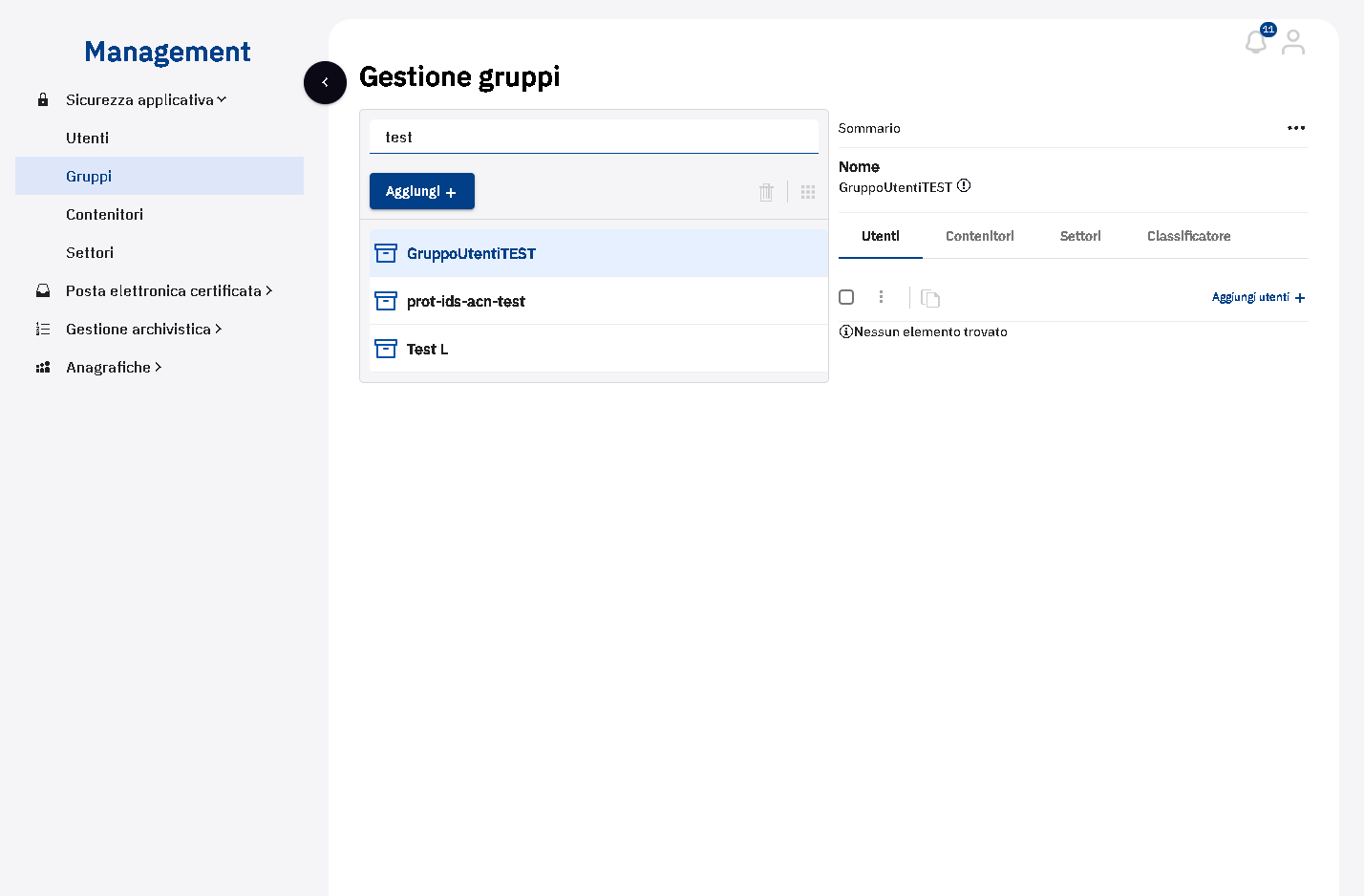 Verificare che l'utente non sia più presente nel gruppo