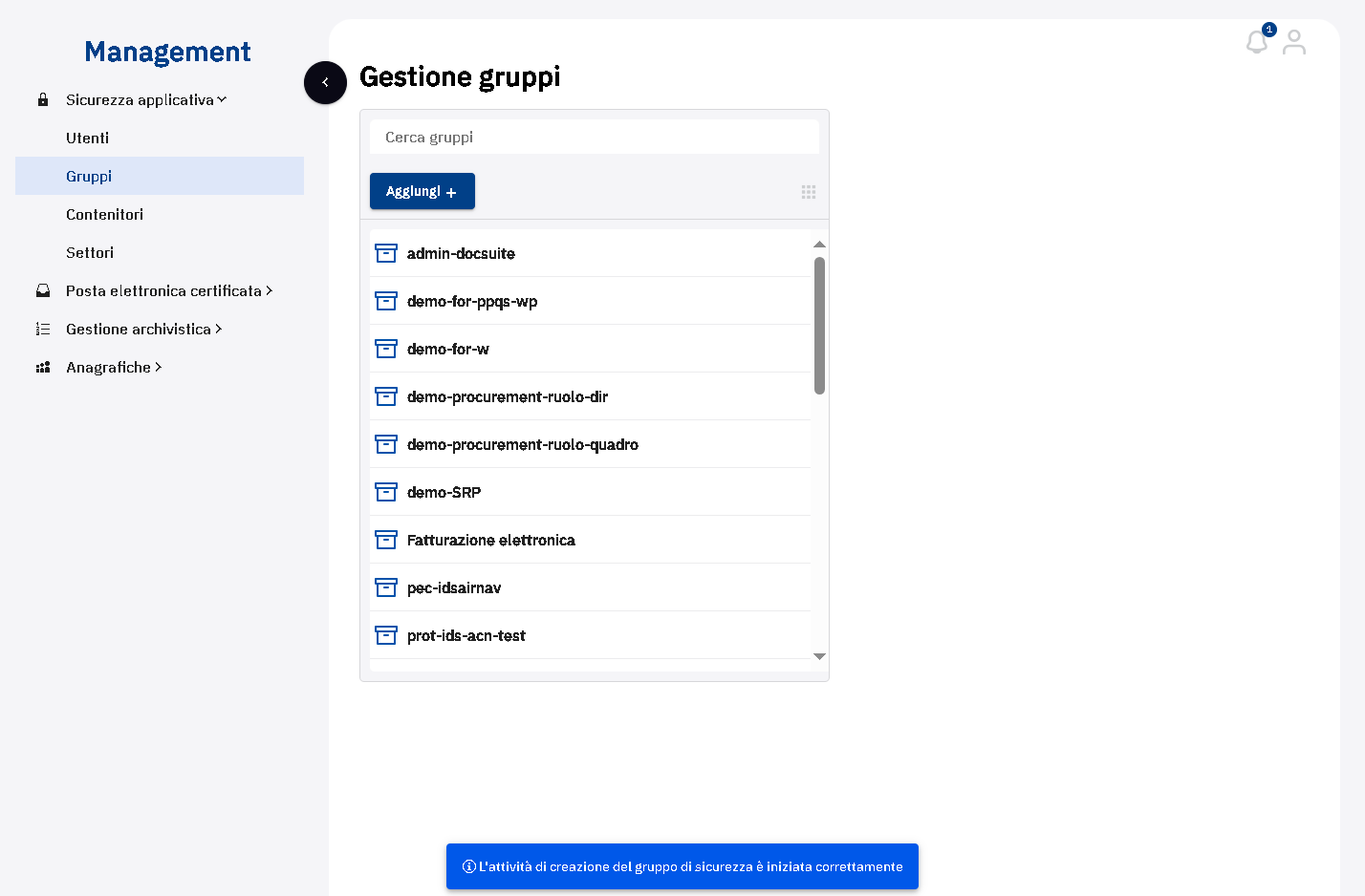 Verificare il corretto avviamento dell'attività richiesta