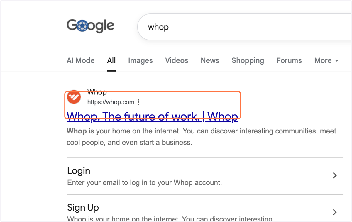 Click on Whop. The future of work. | Whop…
