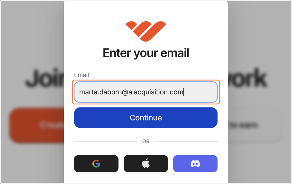 Type Email