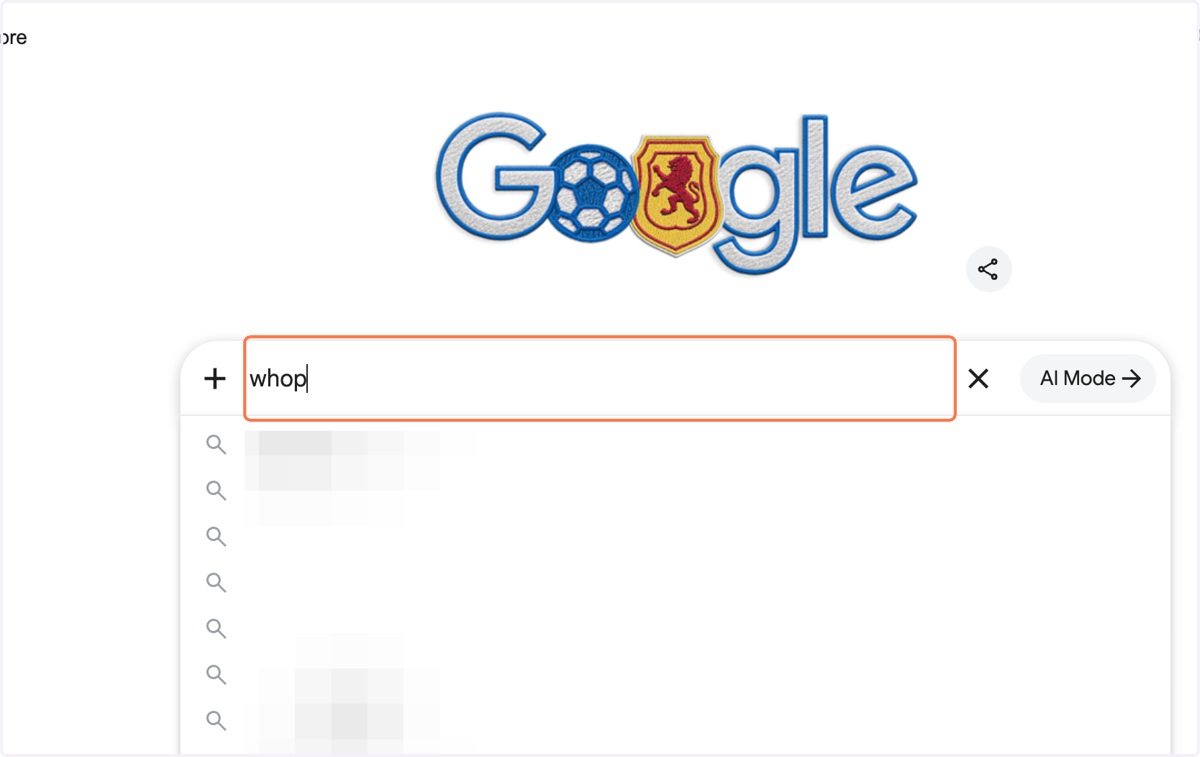 Click on Search and type in "whop"