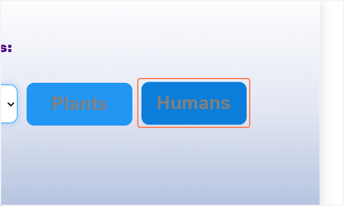 Click on Humans for Cross-kingdom results.