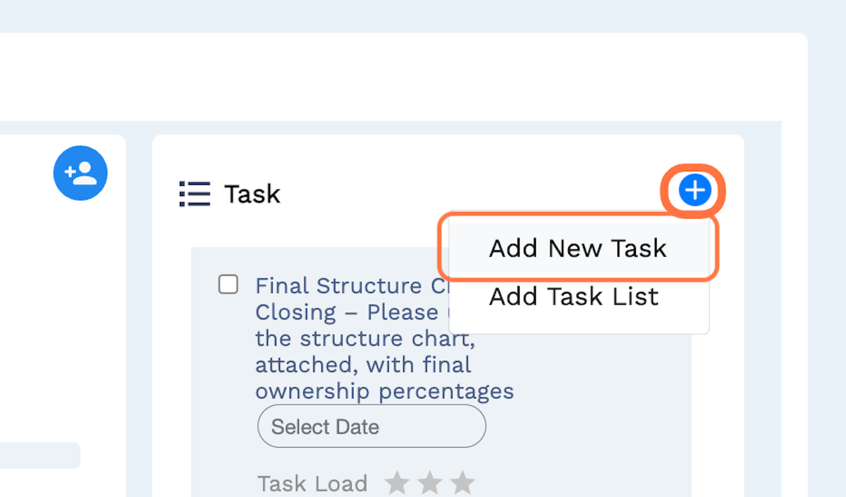 Click on Add New Task