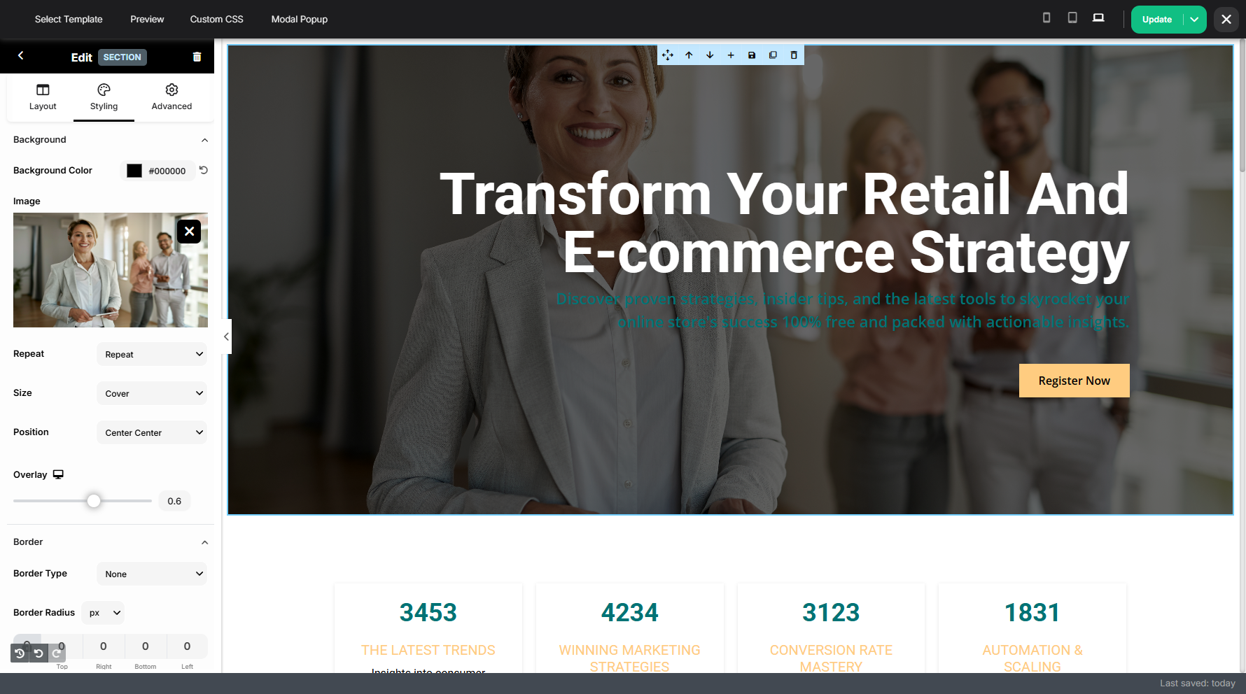 Step 7: You will then be taken to the funnel builder page, where you can further customize your funnel step.