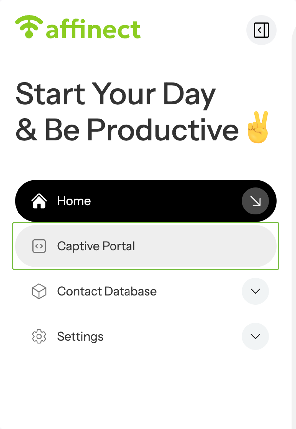 Click on Captive Portal on the left-hand side of the dashboard.