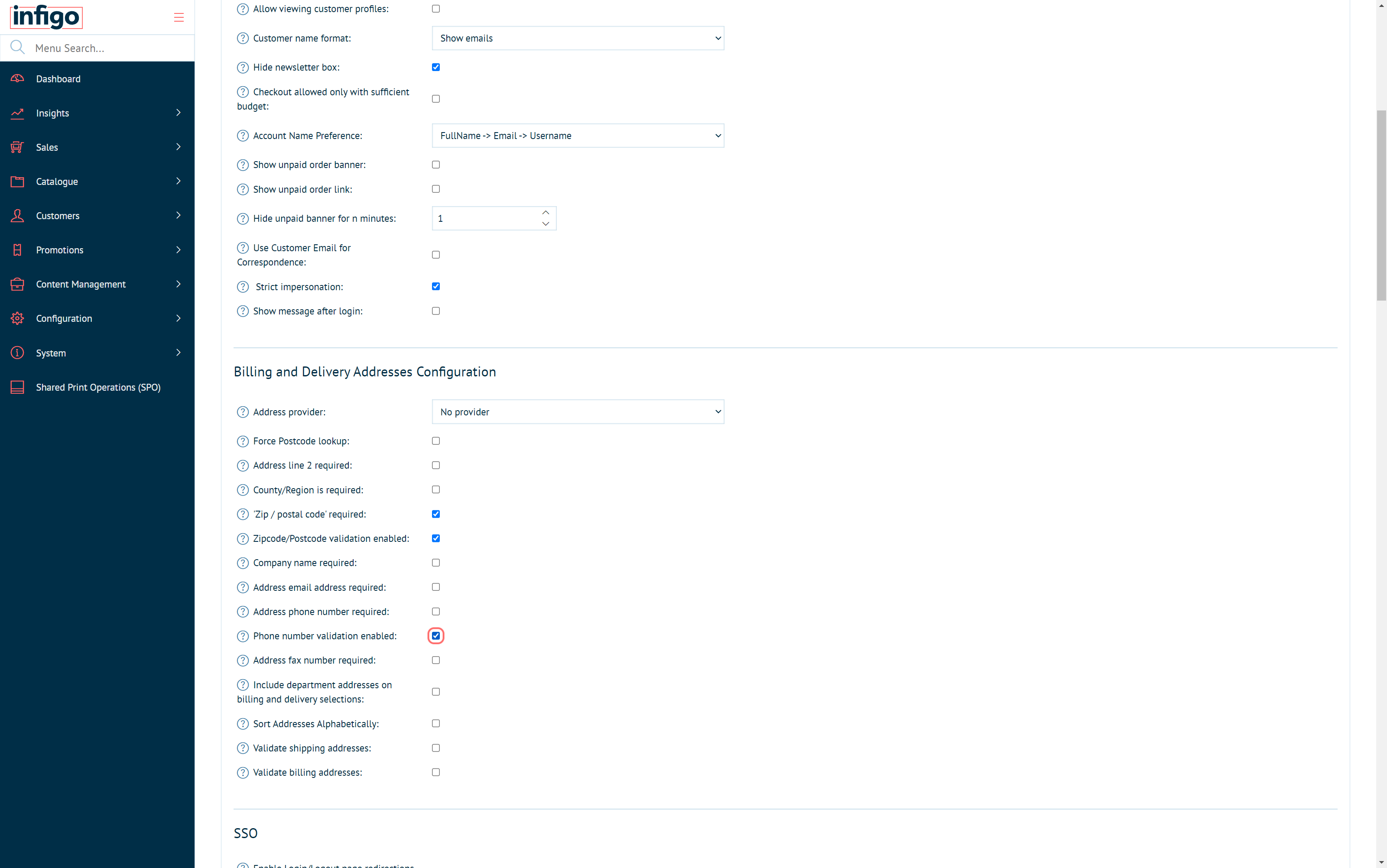 Check Phone number validation enabled