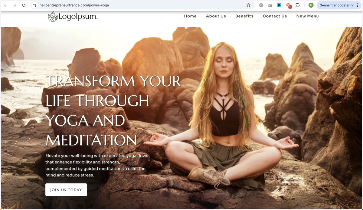 Tillykke, dit website er nu live!