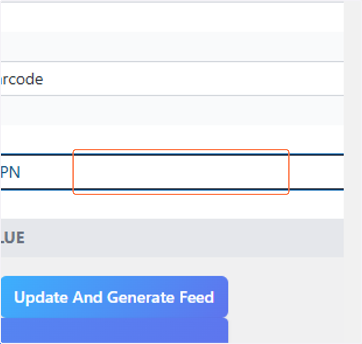 Click on Update and Generate Feed at the bottom
