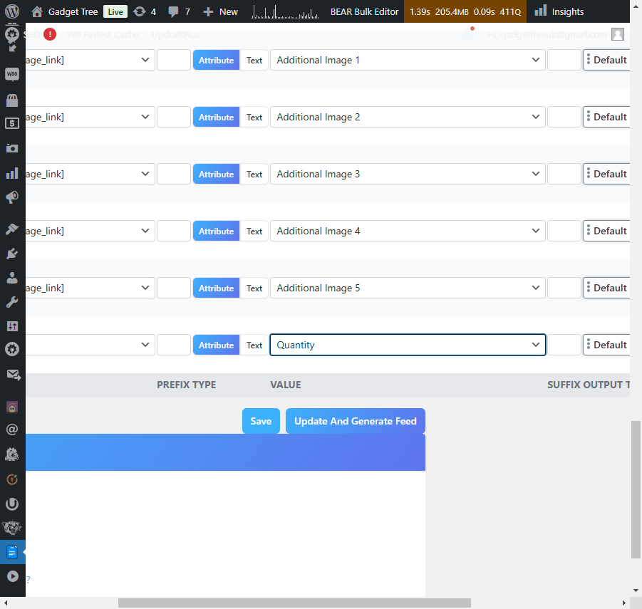 On the right, Select the field in your store that has the quantity of the product available