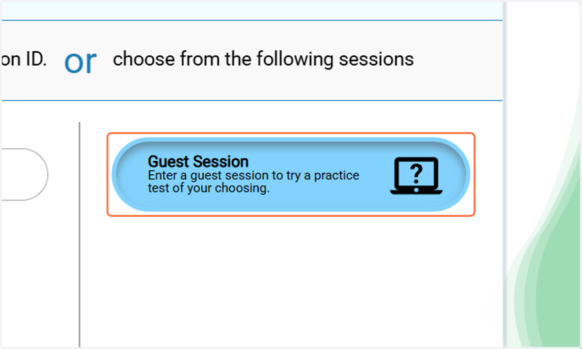 Click on Guest Session…