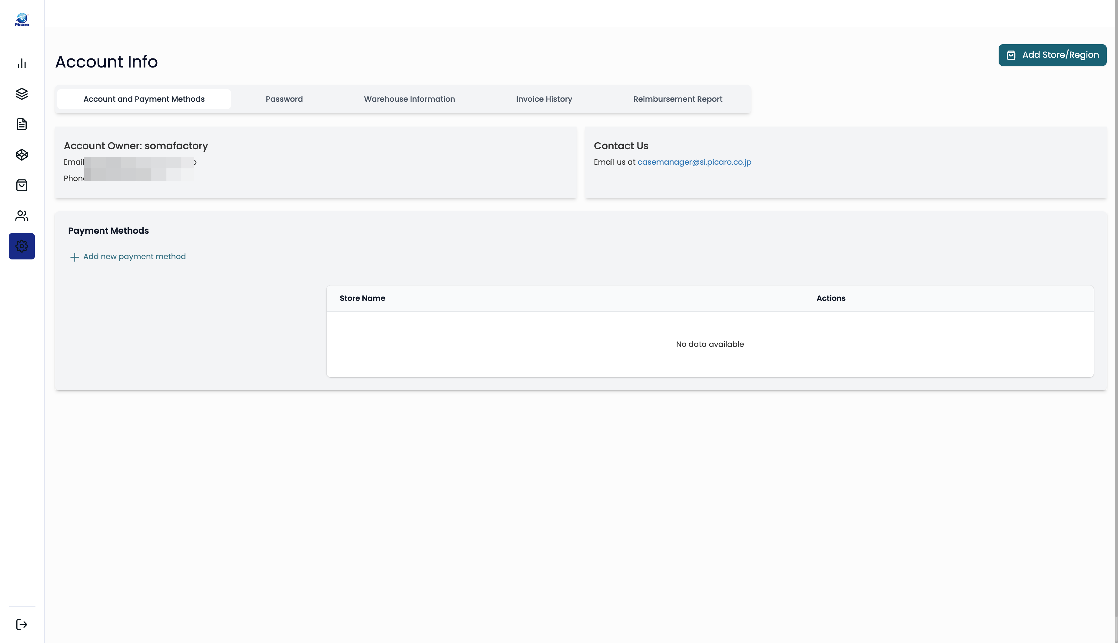 Click on Add new payment method