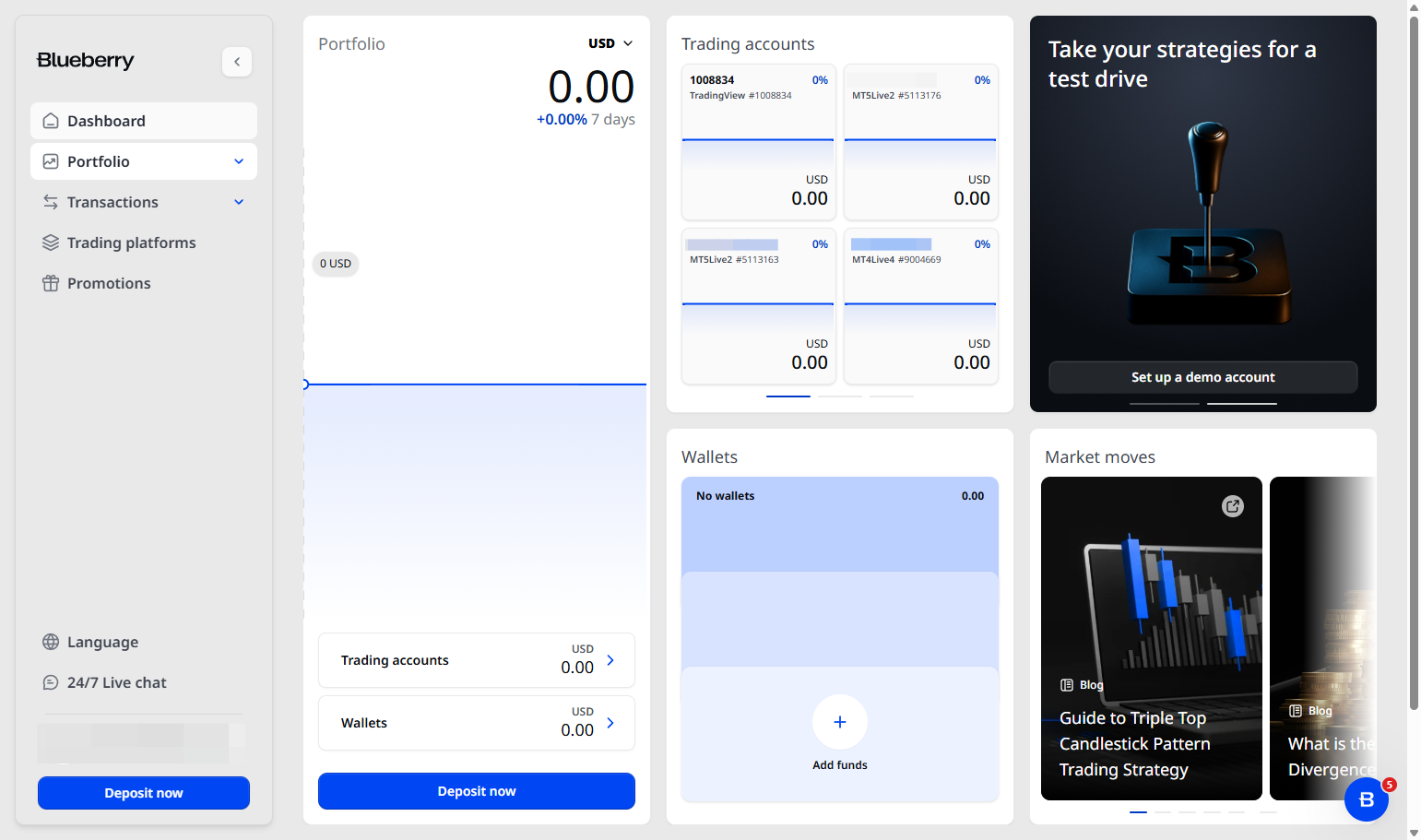 Click on Portfolio