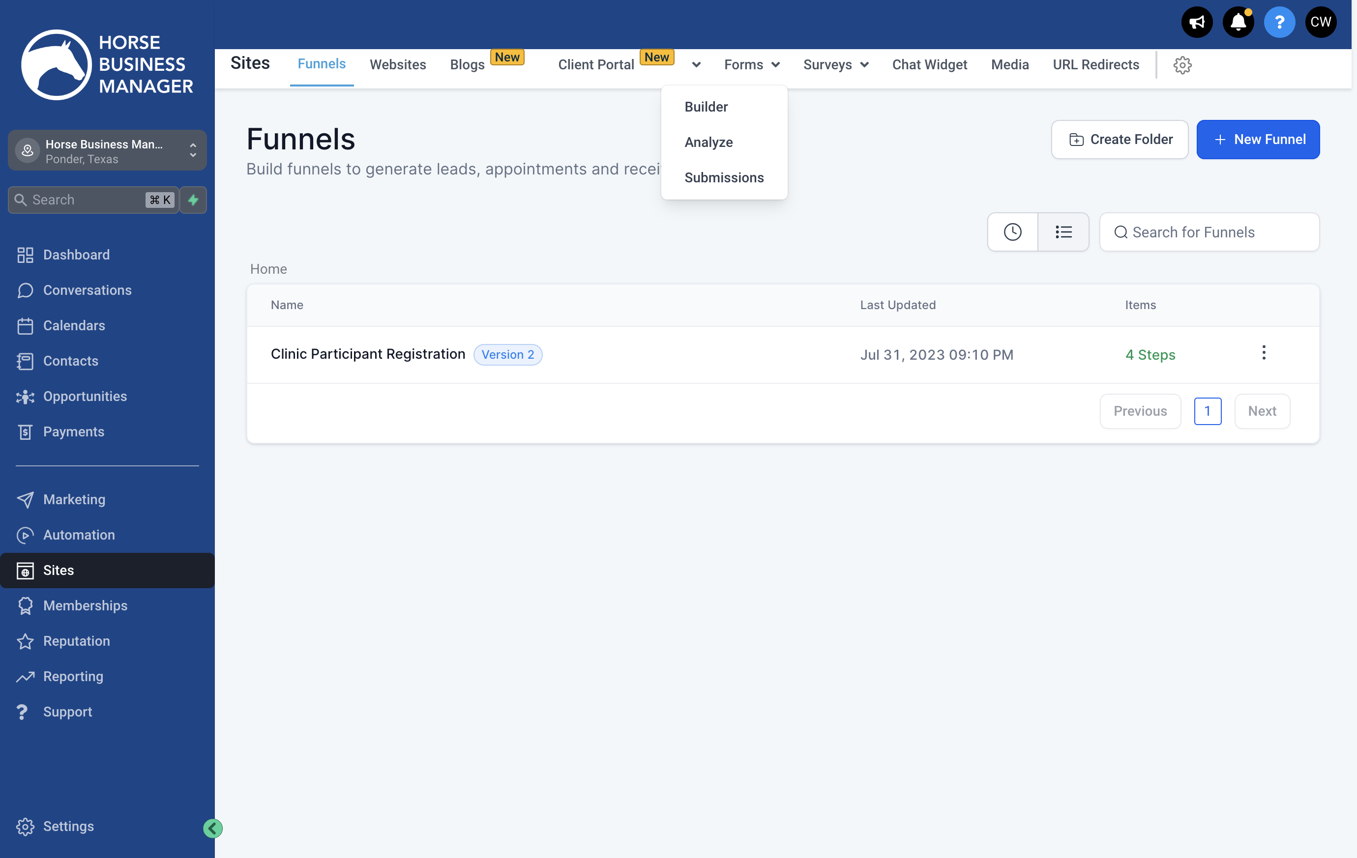 Click on Forms…