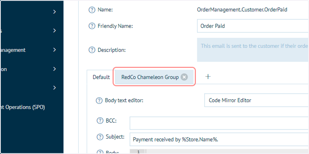 Click on RedCo Chameleon Group