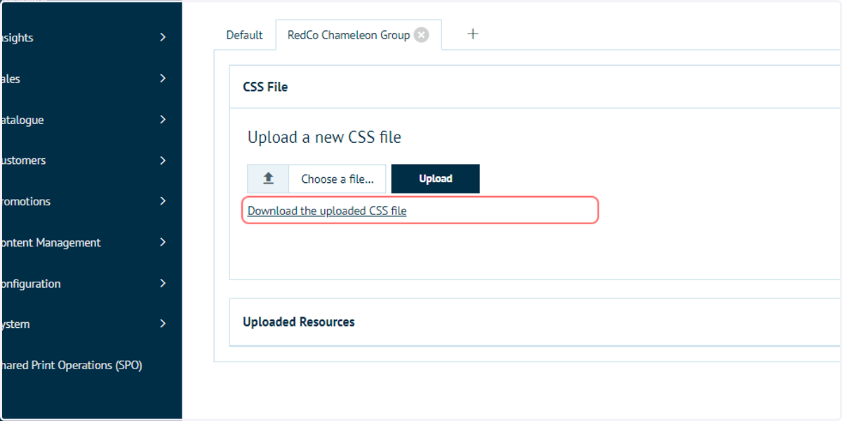 Click on Download the uploaded CSS file