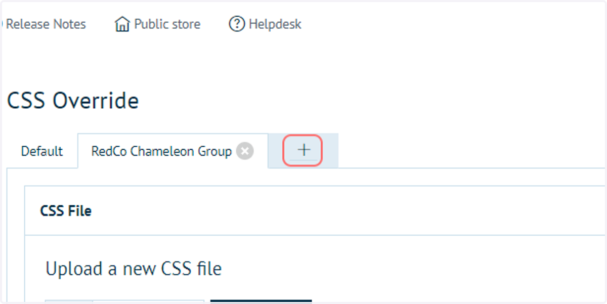 Click on '+'