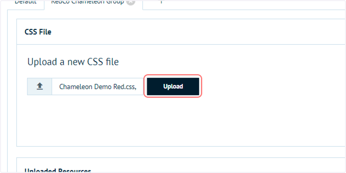 Click on Upload