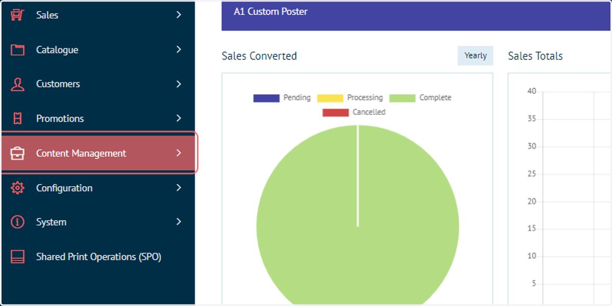 Click on Content Management