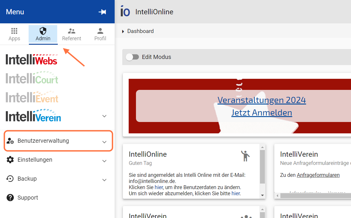 Onlinehilfe IntelliOnline