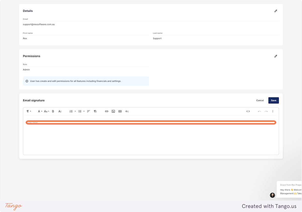 Add Email Signature Content