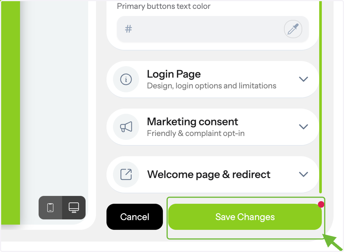 Once you're done, do not forget to click 'Save Changes'. Tada! That's all. Happy Connecting and Customizing!