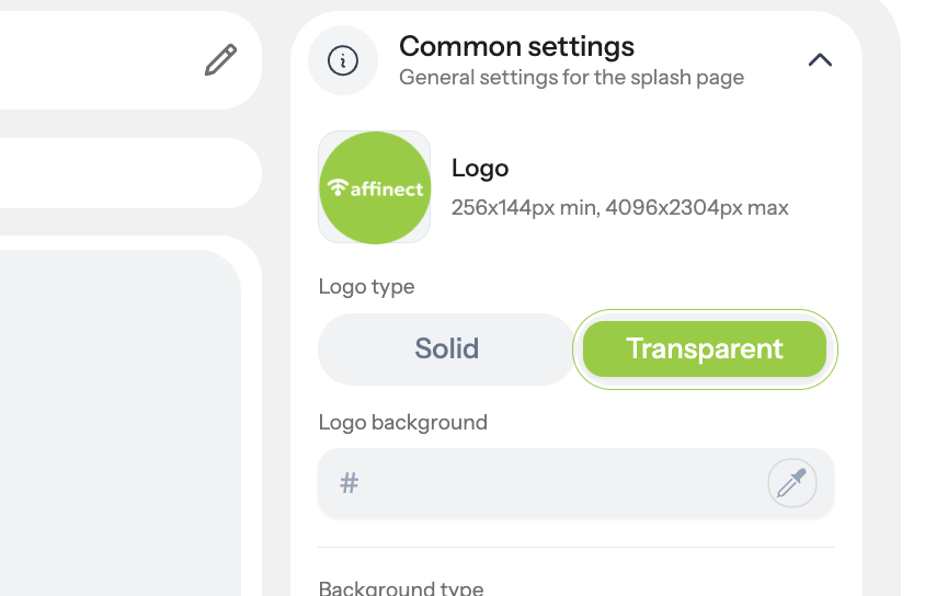 Using a transparent PNG for the logo?