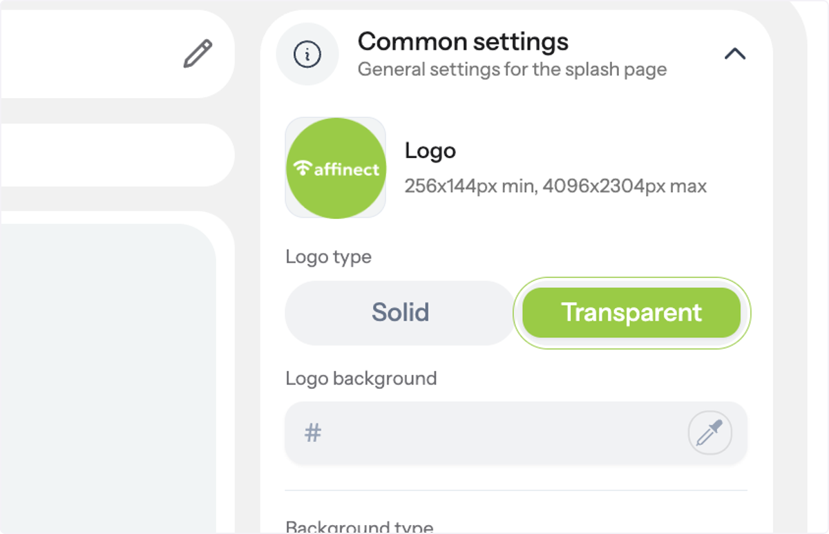 Using a transparent PNG for the logo?