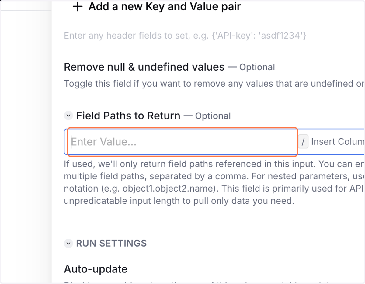 Click on Enter Value...…