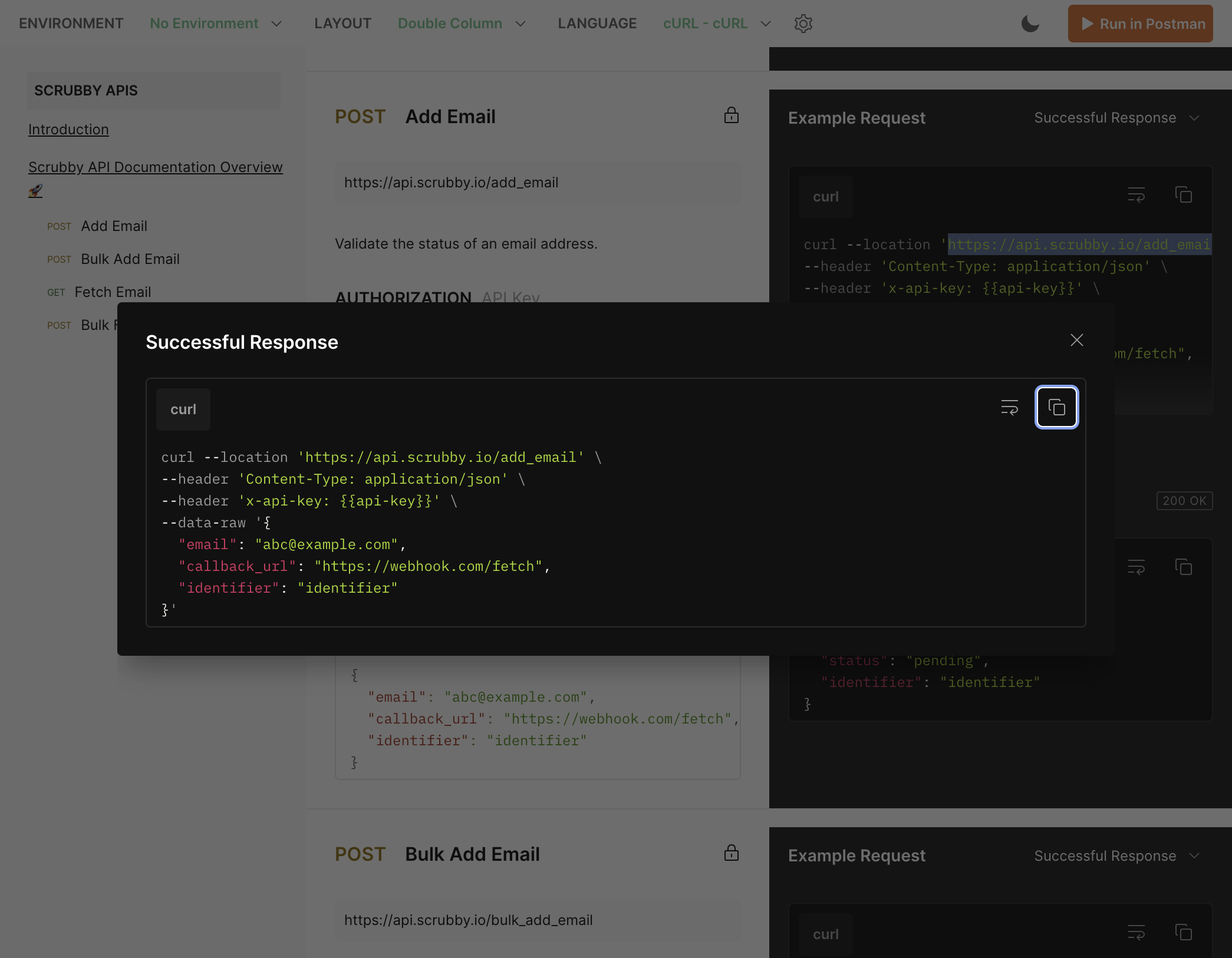 Click on Modal