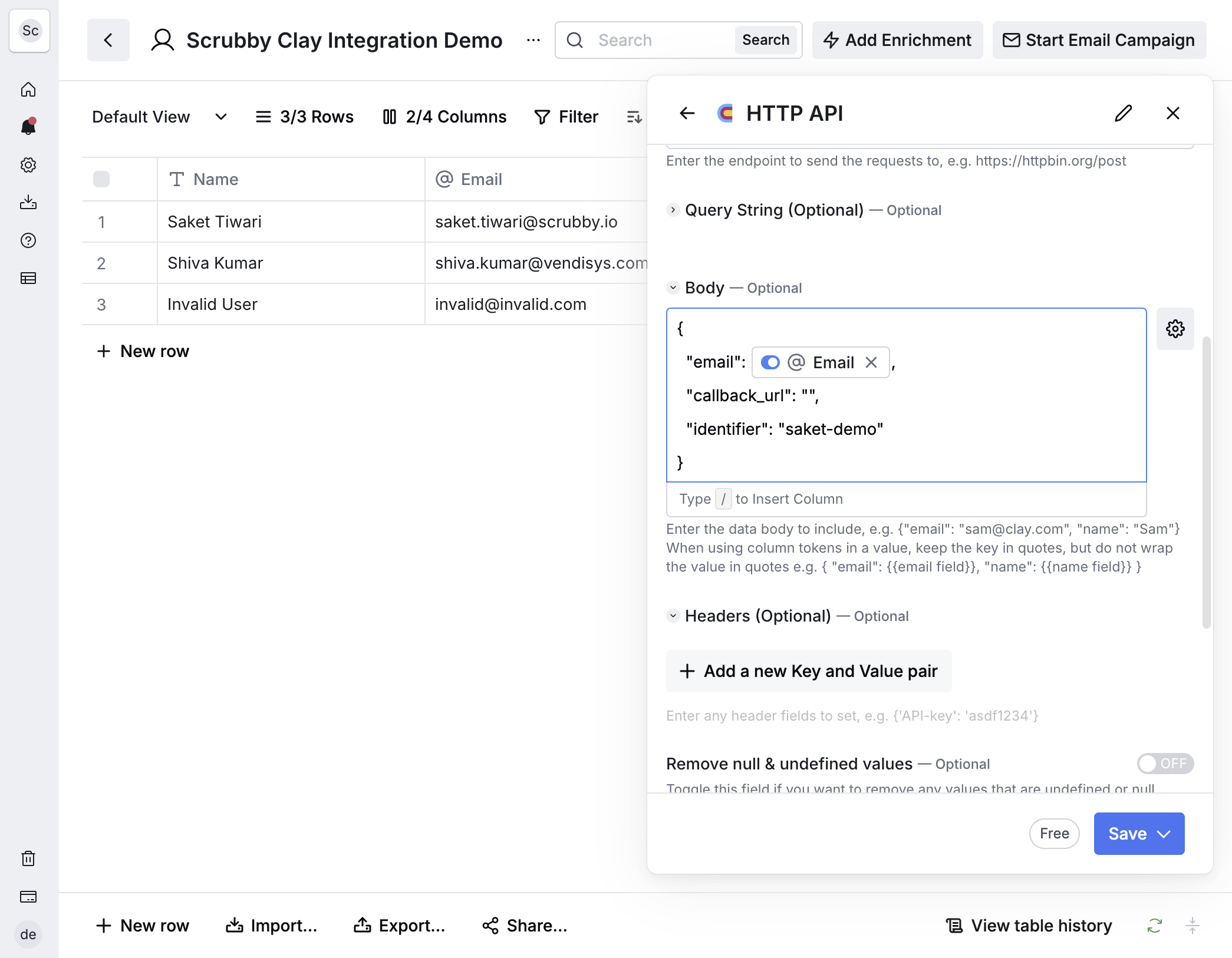 Click on Add a new Key and Value pair