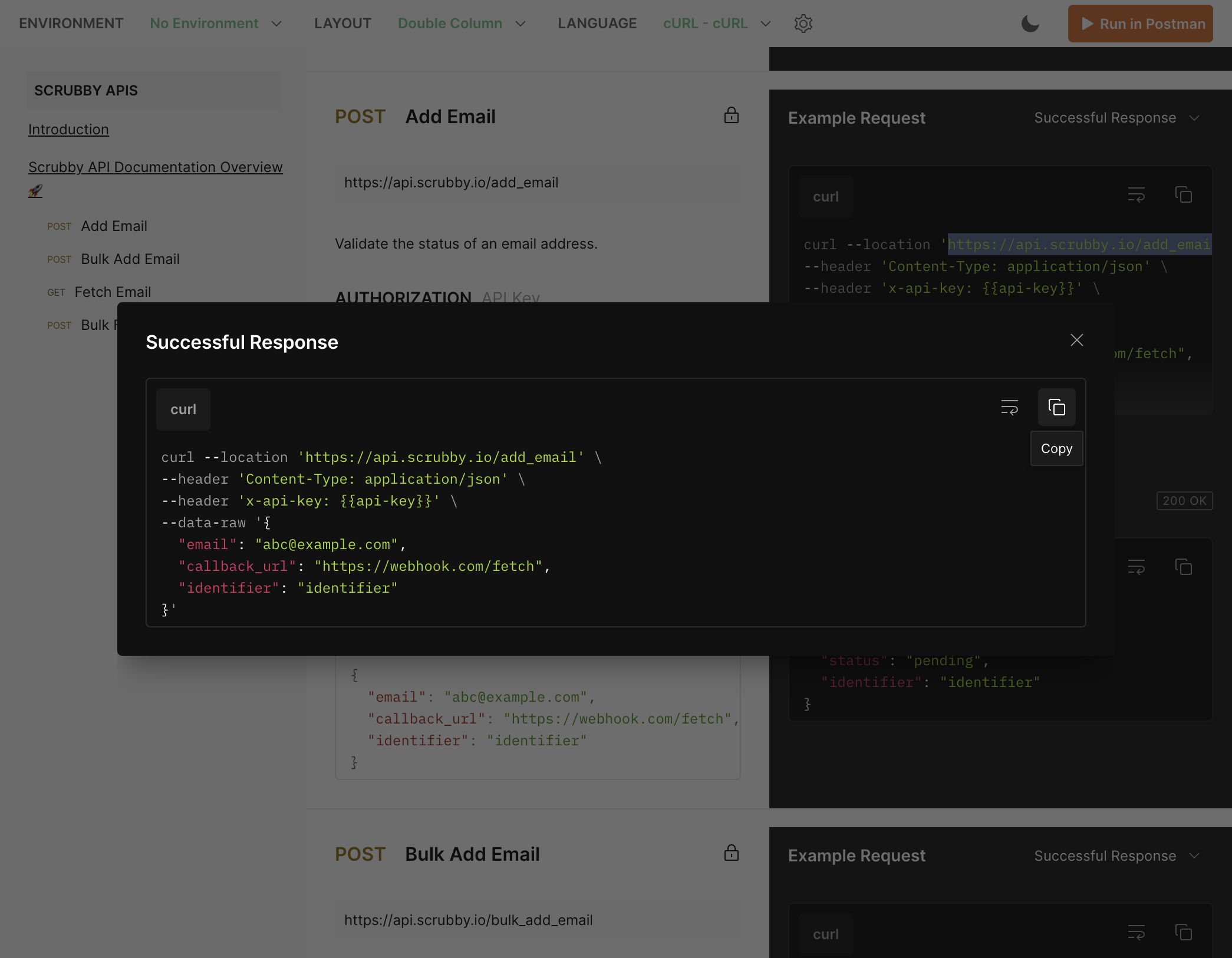 Click on Modal