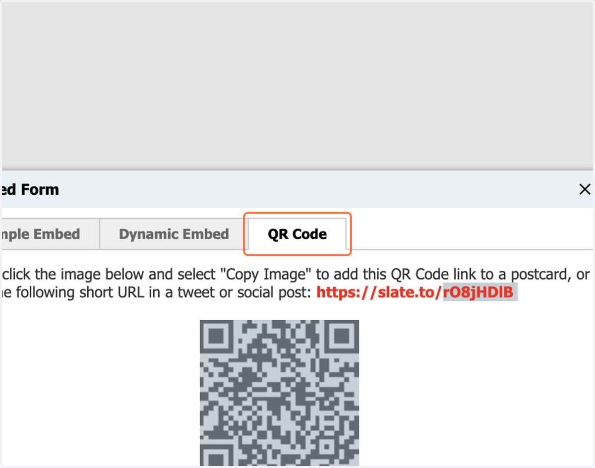 Right click on QR code and save as .png