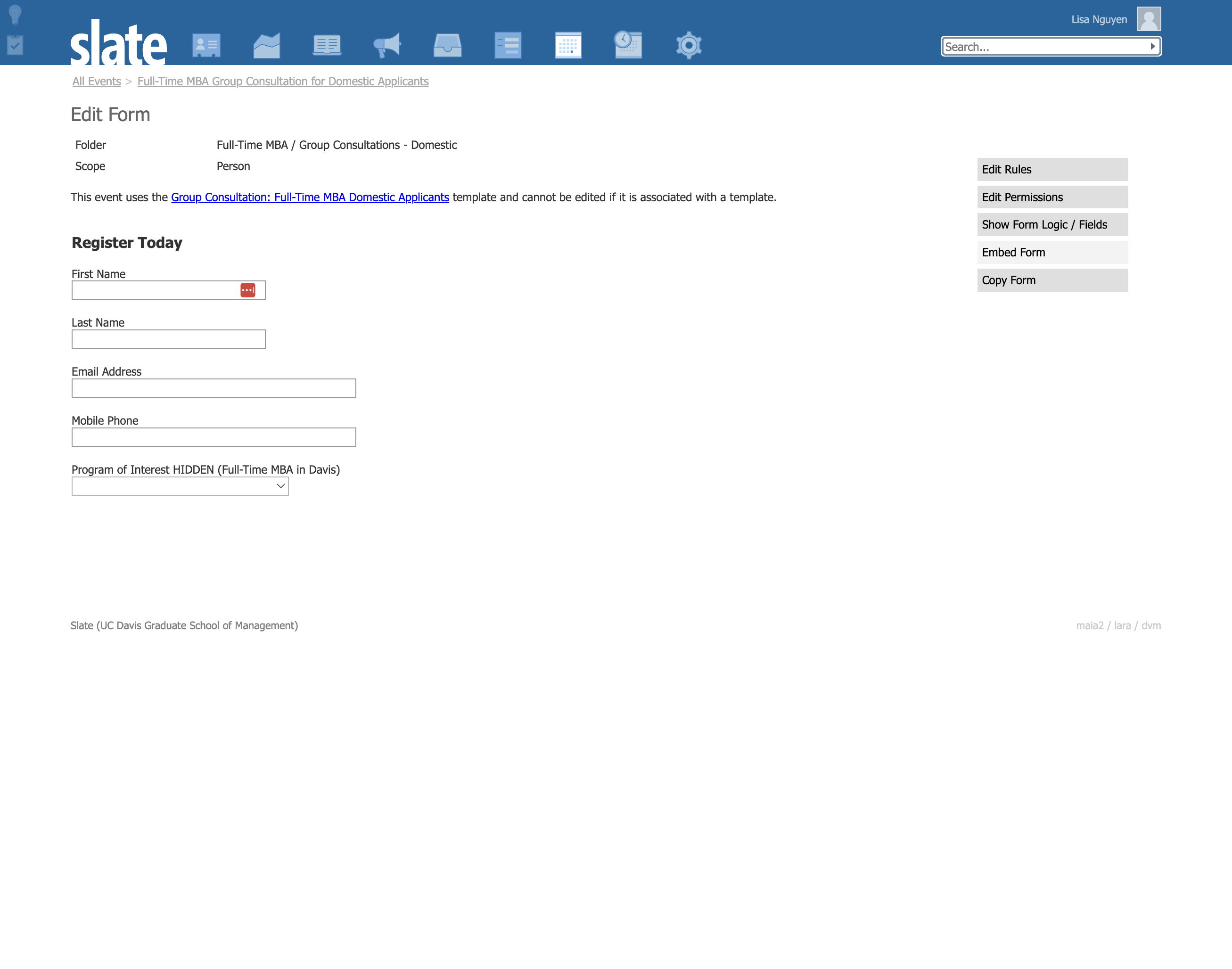 Click on Embed Form
