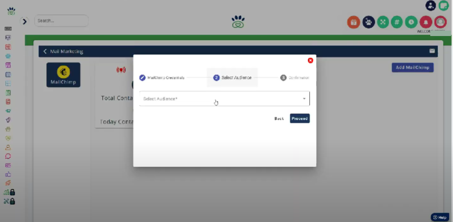 Audience Selection: Choose the desired audience list from your Mailchimp account. Click "Proceed."