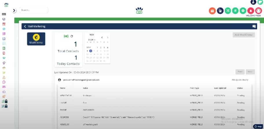New Pet Owner Integration: Once connected, Runloyal displays the newly added pet owners who meet specific field criteria.